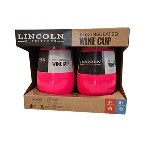 Pink Insulated Wine Cup Set